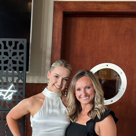 Meshki Claire Satin Drape Dress - Picture 4 of 5